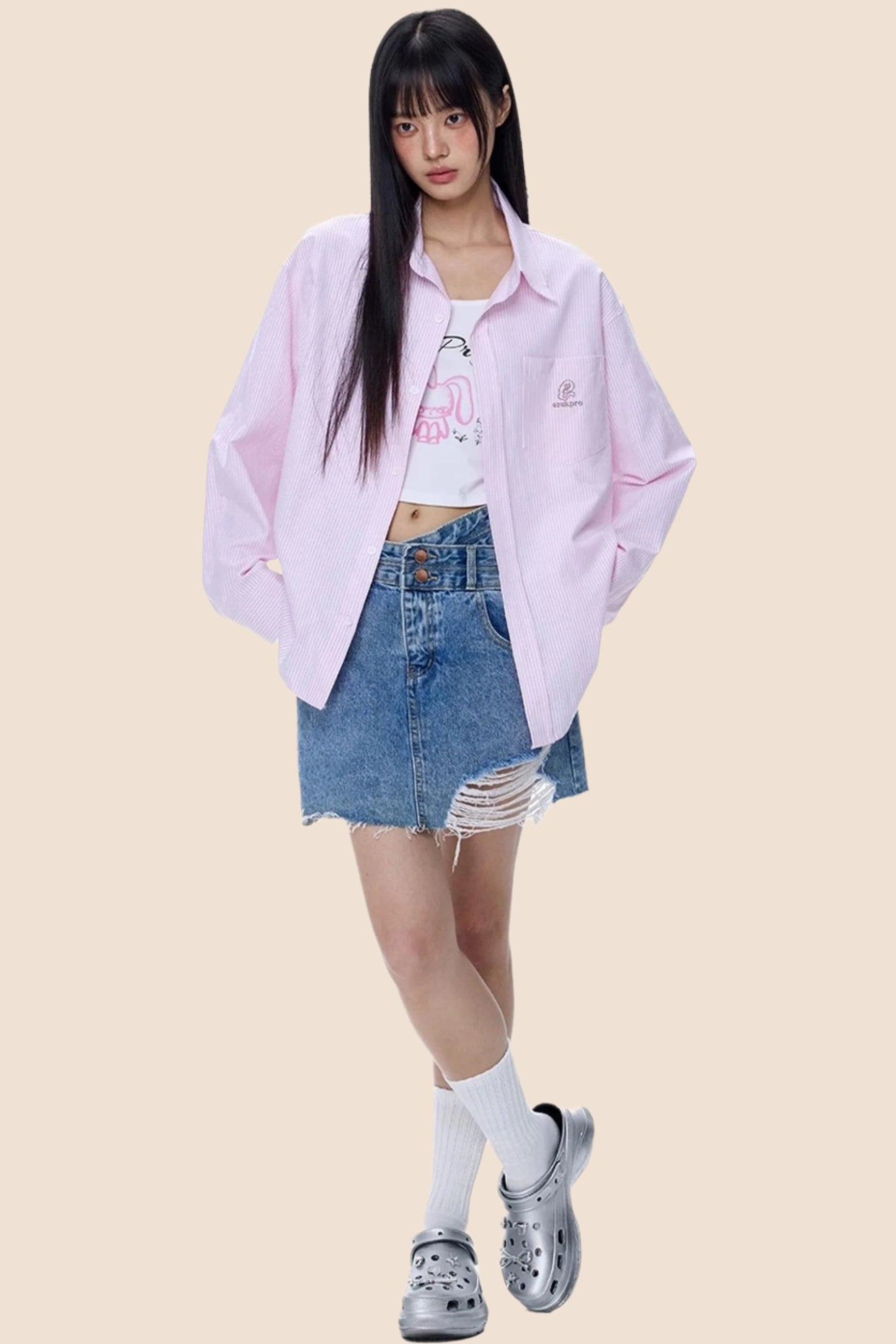 American Summer Stripe Shirt Top