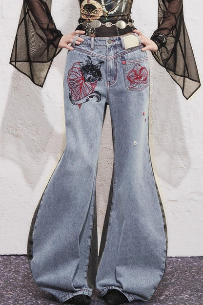 Asymmetrical Sickle Jeans
