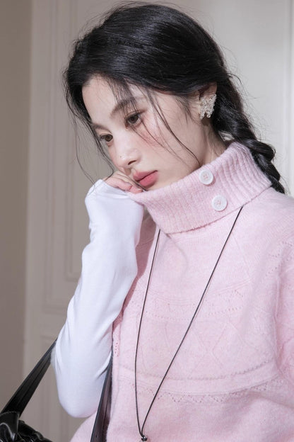 Ancient Drama Velvet Bat Sleeve Knitted Sweater Set