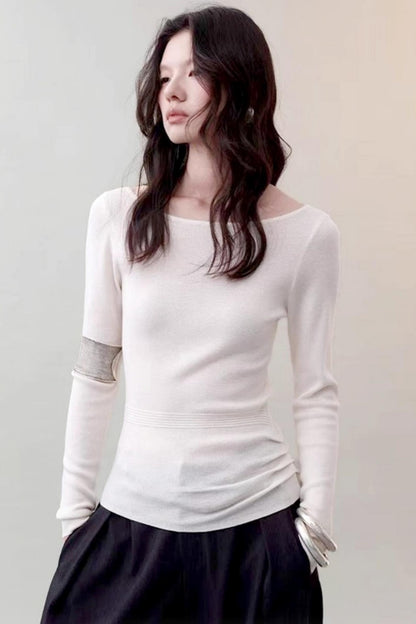 Cloud Yarn Long-sleeved Top