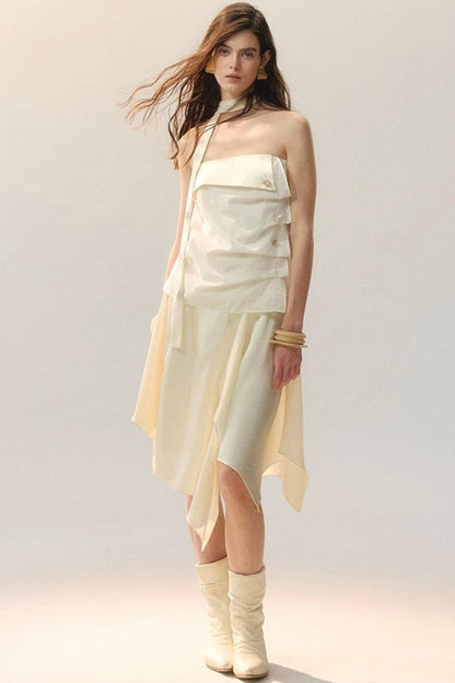 White Lace Wrap Skirt