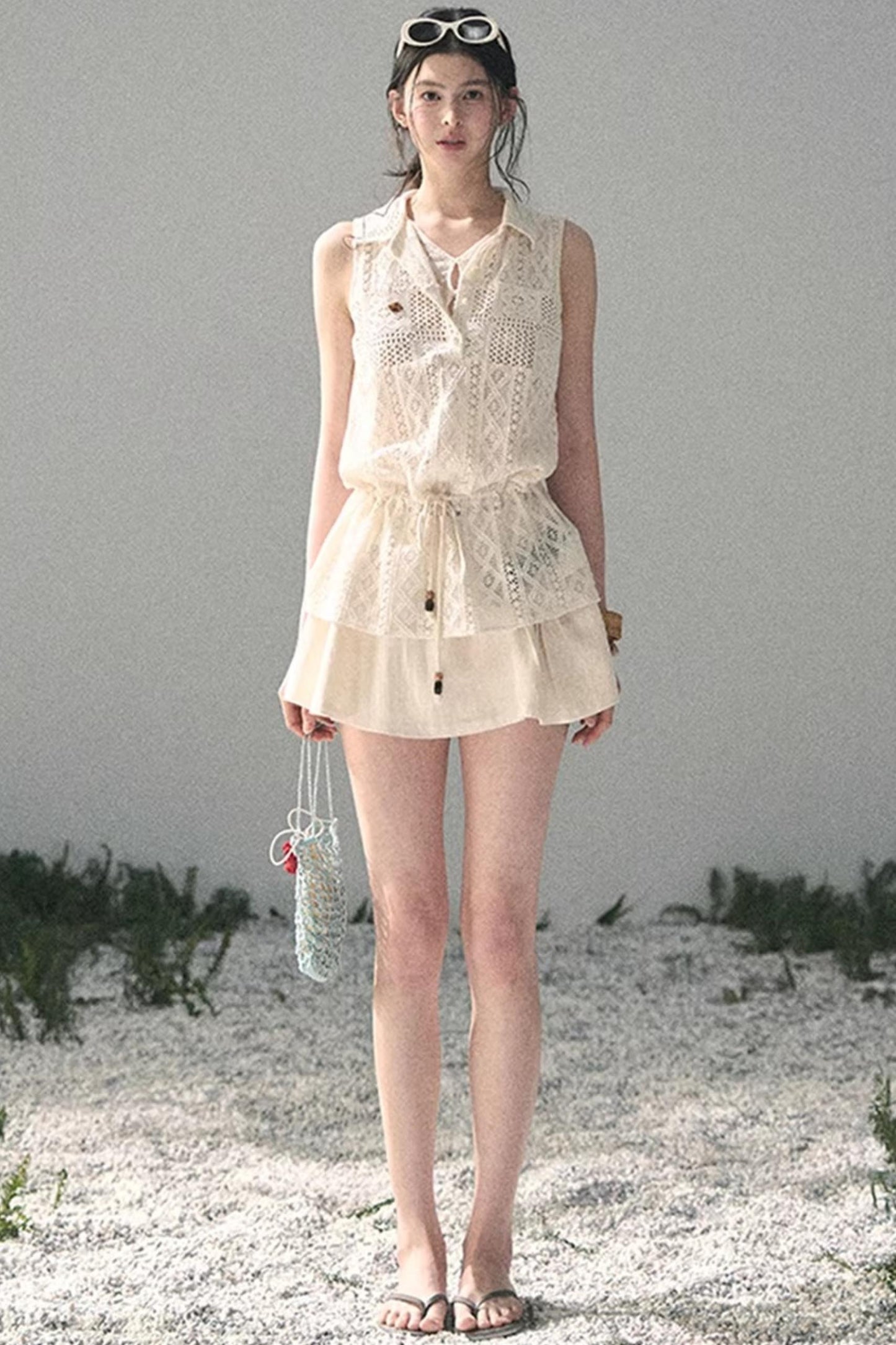 Lace Hollow-Out Summer Top