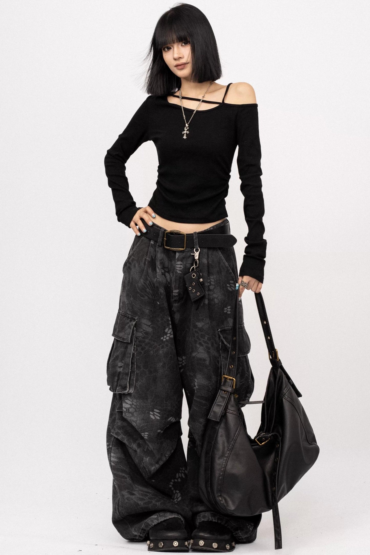 Autumn Spice Black Long Sleeve T-Shirt