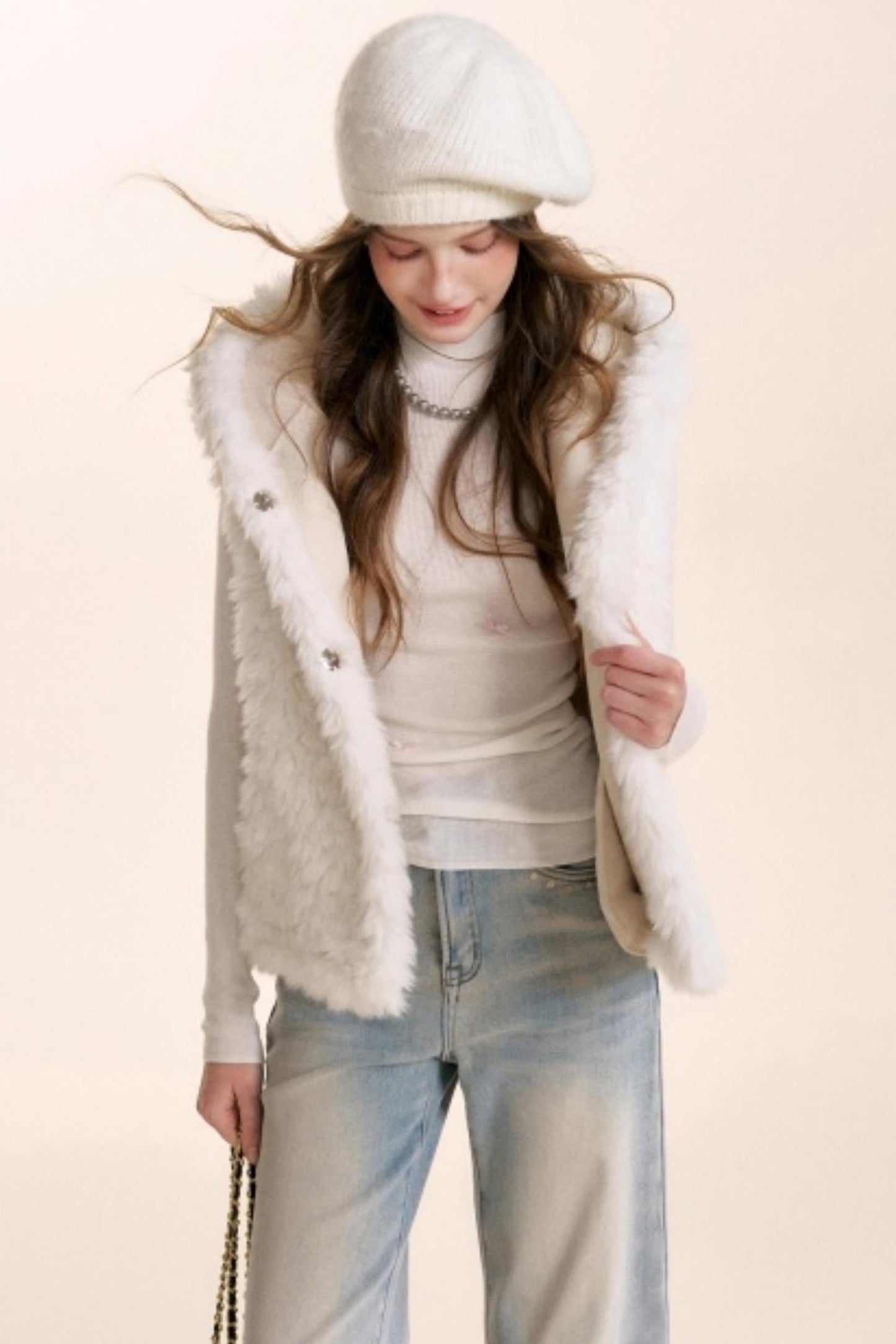 Bear Fur Hooded Fleece Jacket