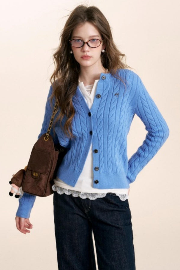 Winter Leopard Knit Cardigan