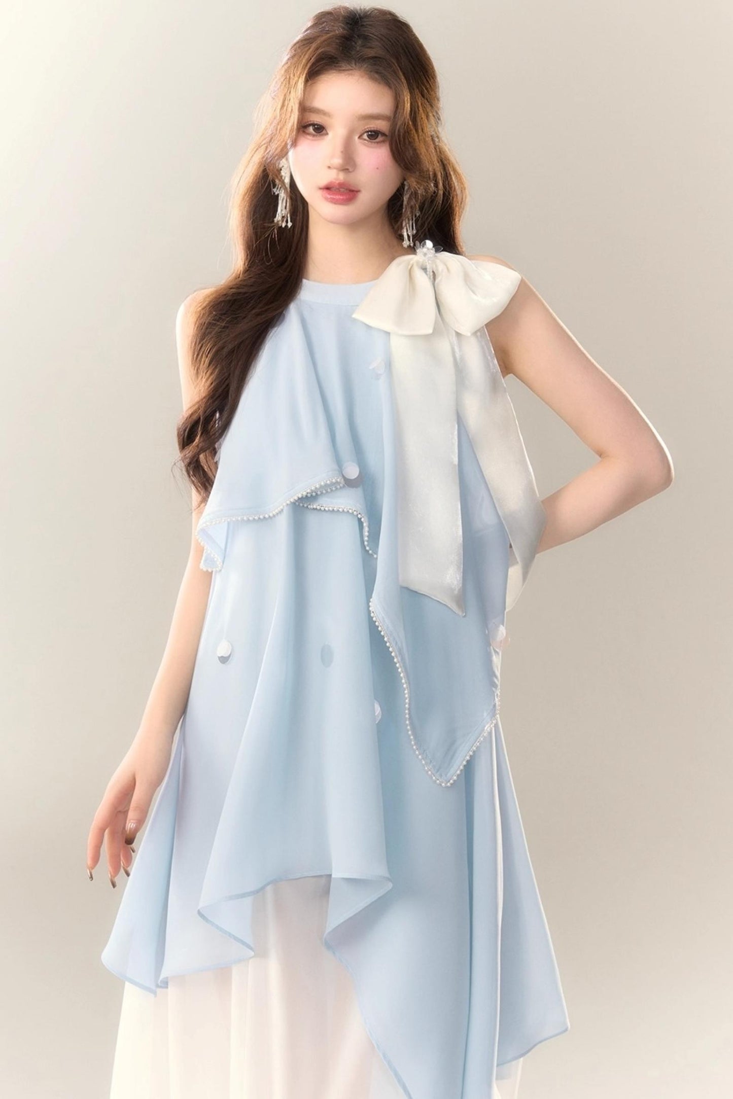 Blue Mermaid French Halterneck Resort Dress