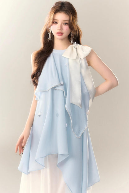 Blue Mermaid French Halterneck Resort Dress