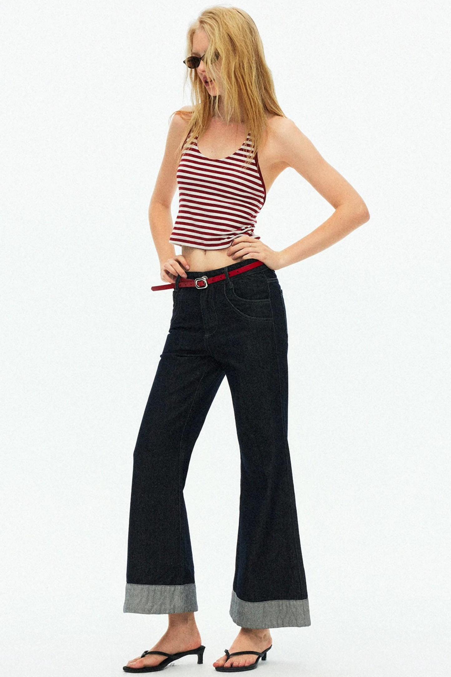 Color-Block Halter Camisole Top