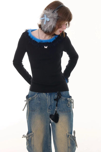 American Retro Knitted Sweater