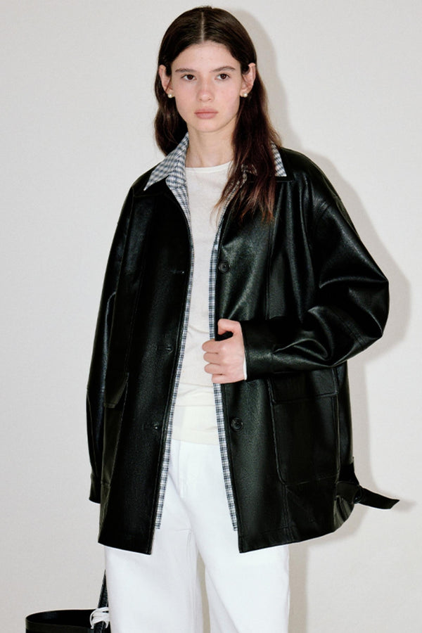 Versatile Retro Leather Jacket