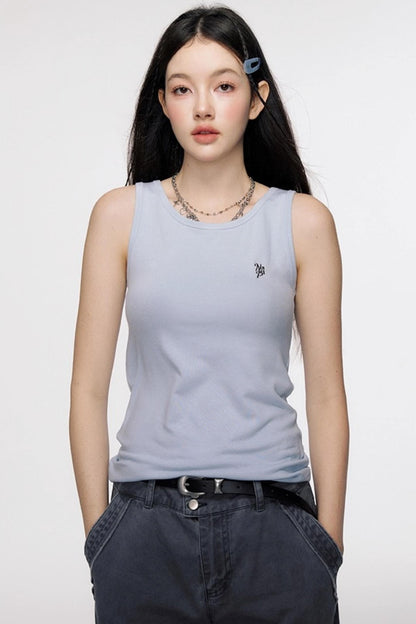 Open Front Long-Sleeved T-shirt & Vest Set-Up