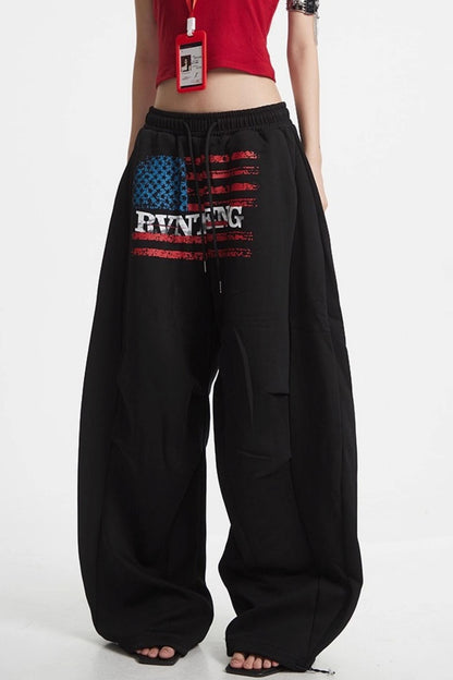 Loose Pleated Sweatpants
