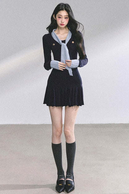 American Autumn Waist Slimming Dress