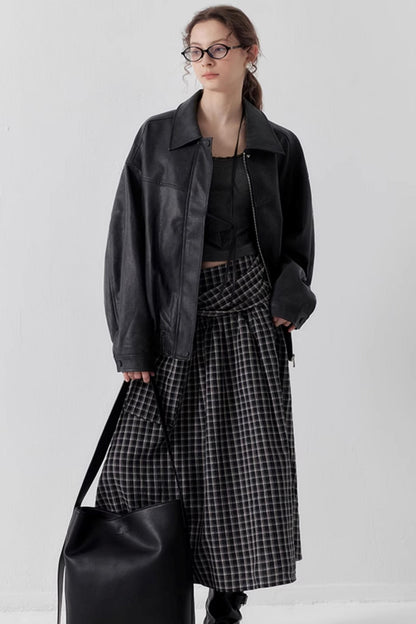 Chic Check A-Line Skirt