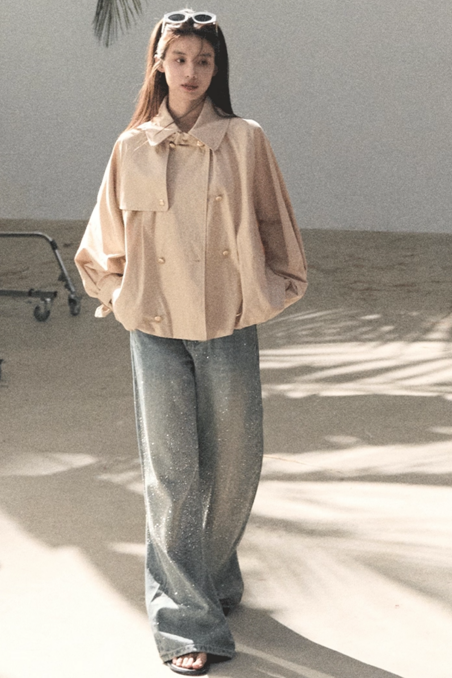 Lyocell Double-Breasted Trench Jacket