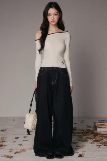 Off-Shoulder Knitted Top