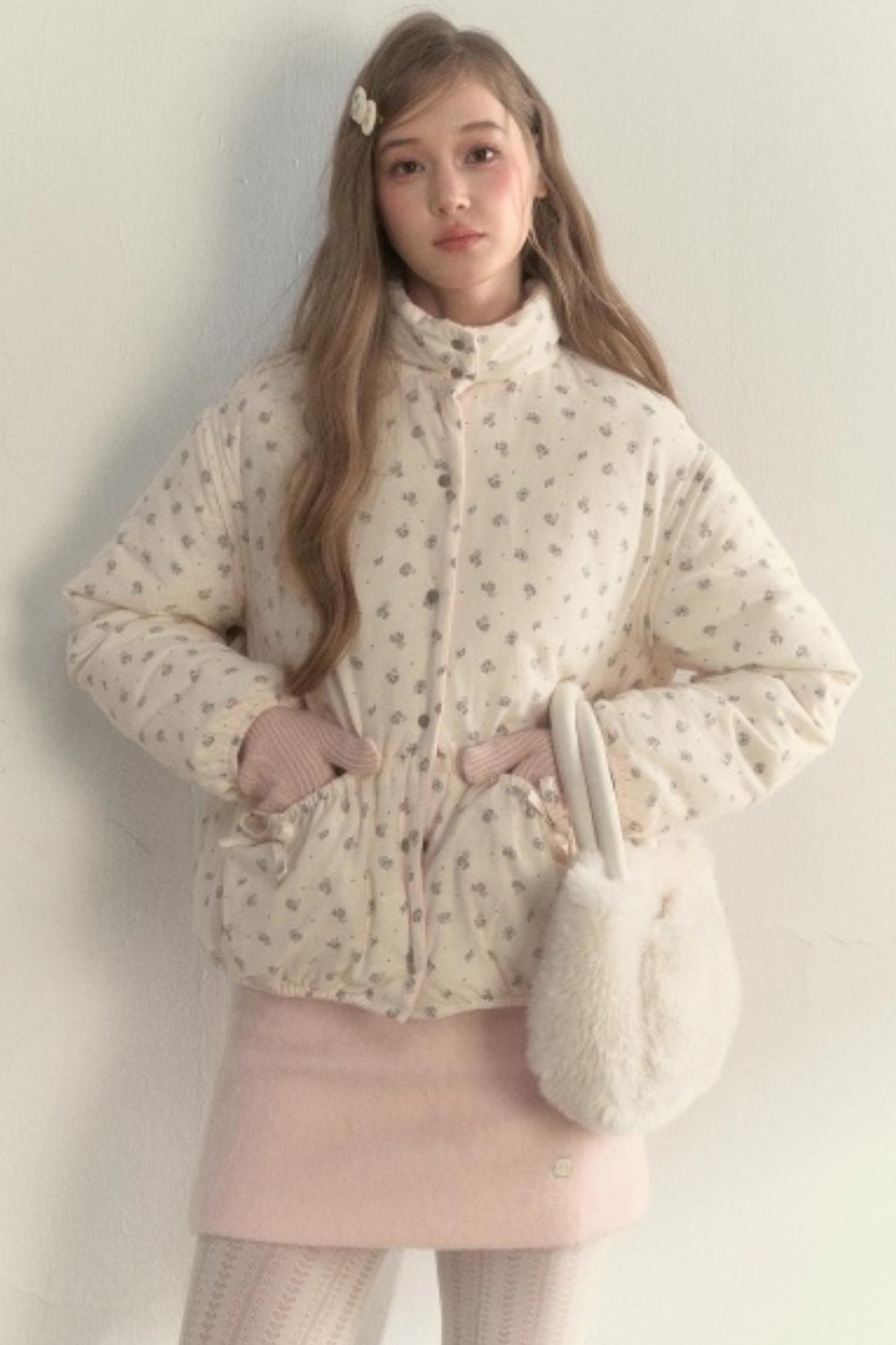 Corduroy Floral Reversible Jacket Set-Up