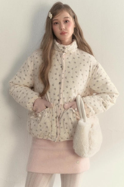 Corduroy Floral Reversible Jacket Set-Up