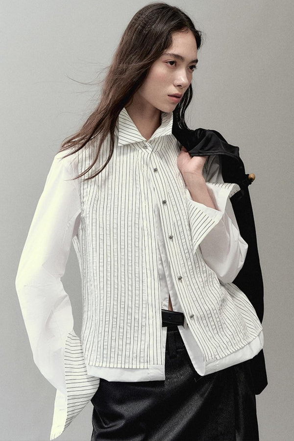 Deconstruct Striped Shirt