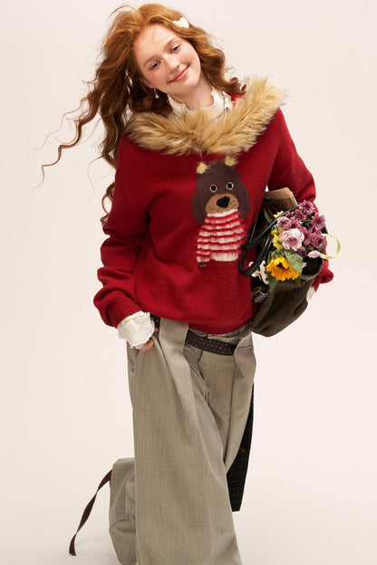 Cute Dog Hooded Sweater