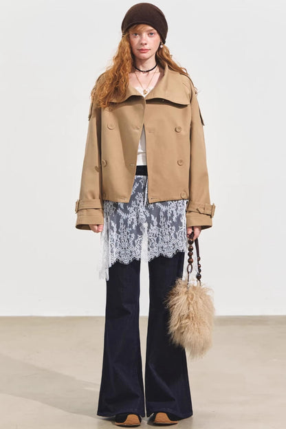 Plaid Collar Sweater Set-Up