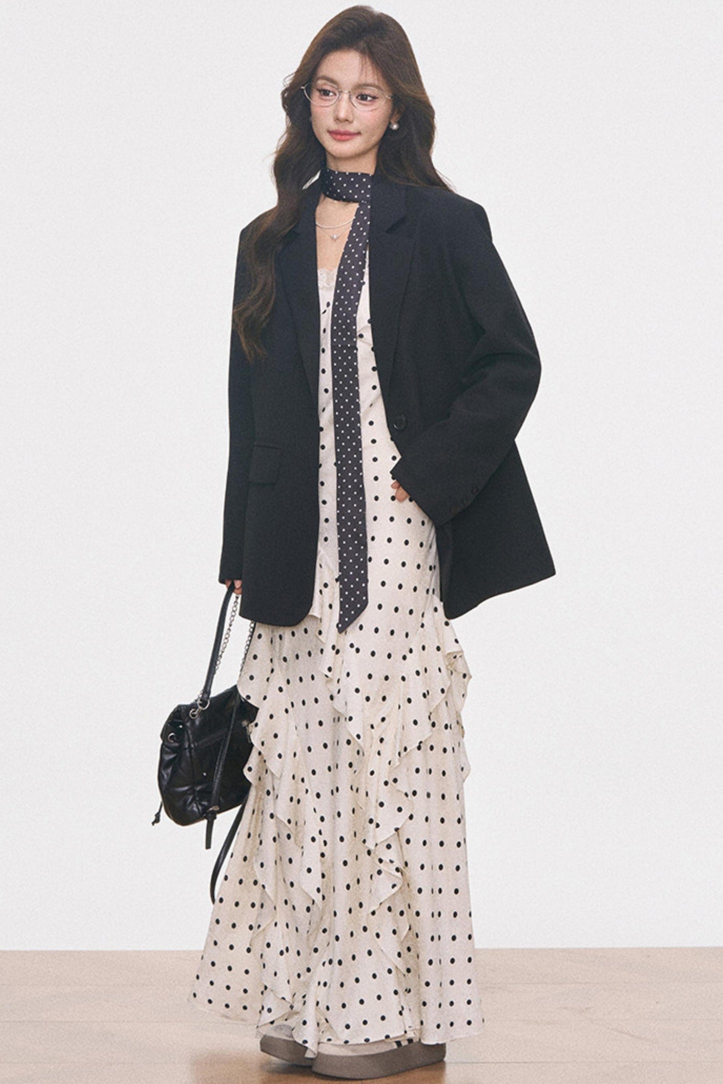 Polka Dot Commuter Dress Set-Up