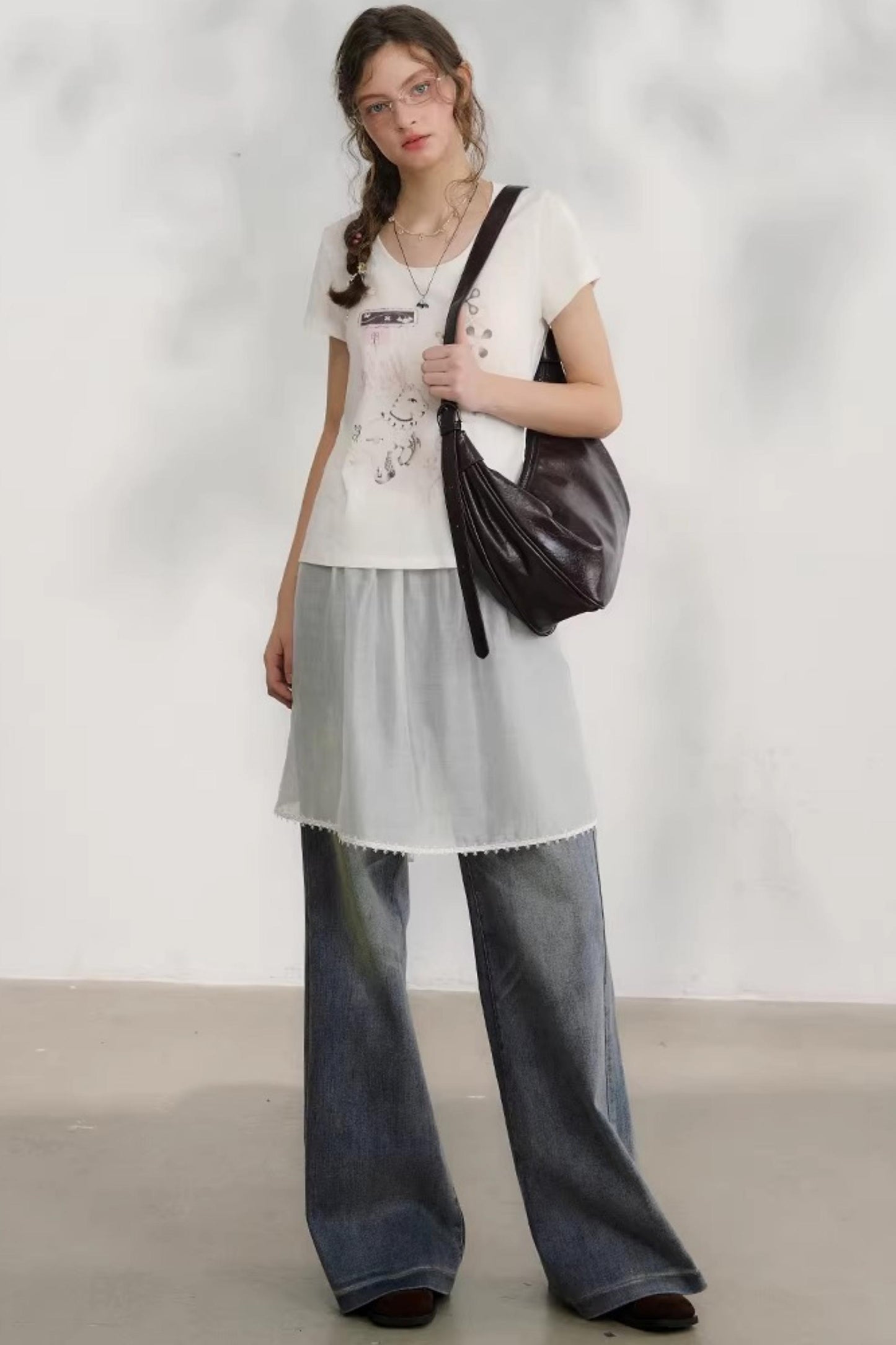 Little Cat Paw Denim Pants