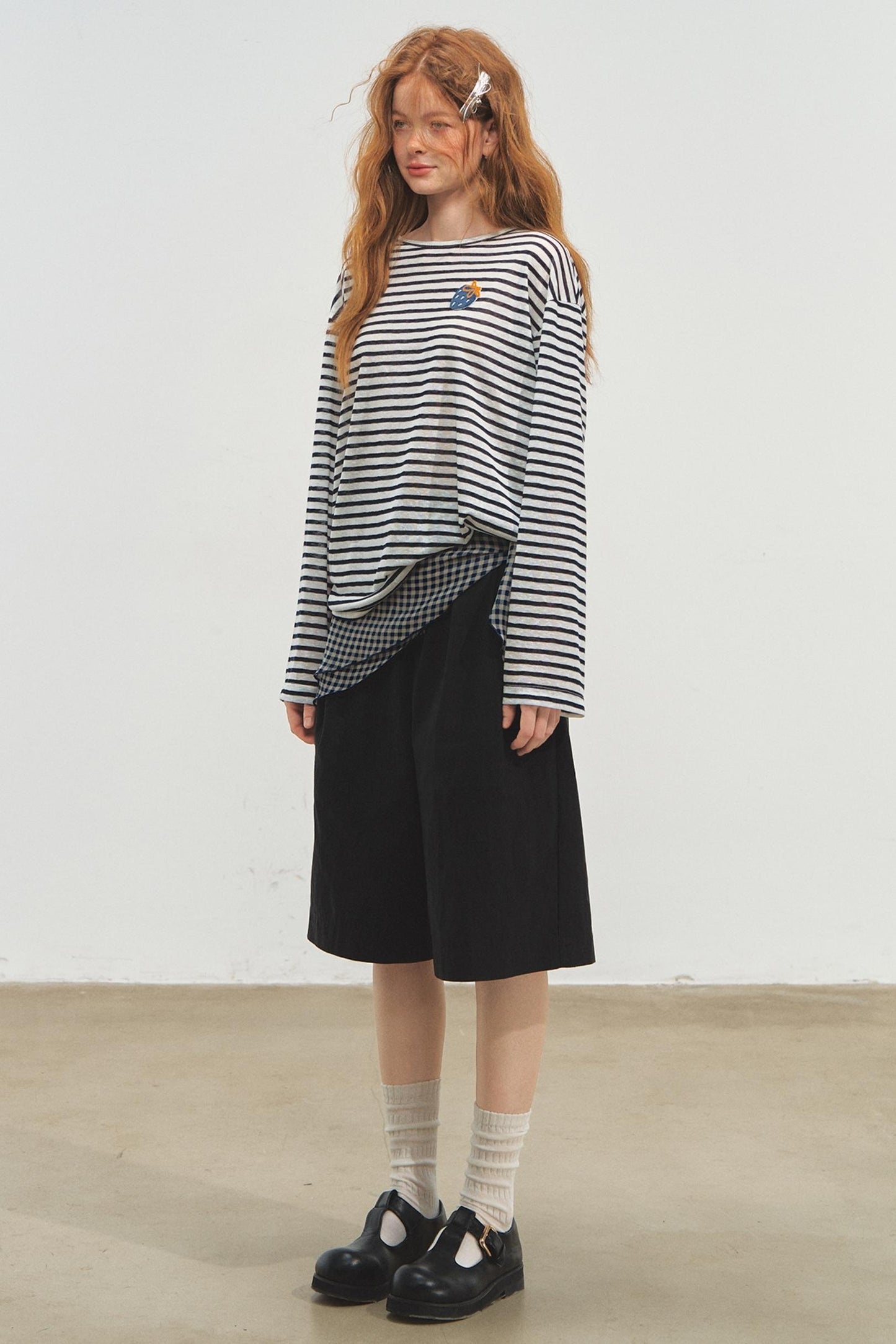 Sunshine Stripes Long Sleeve Smock