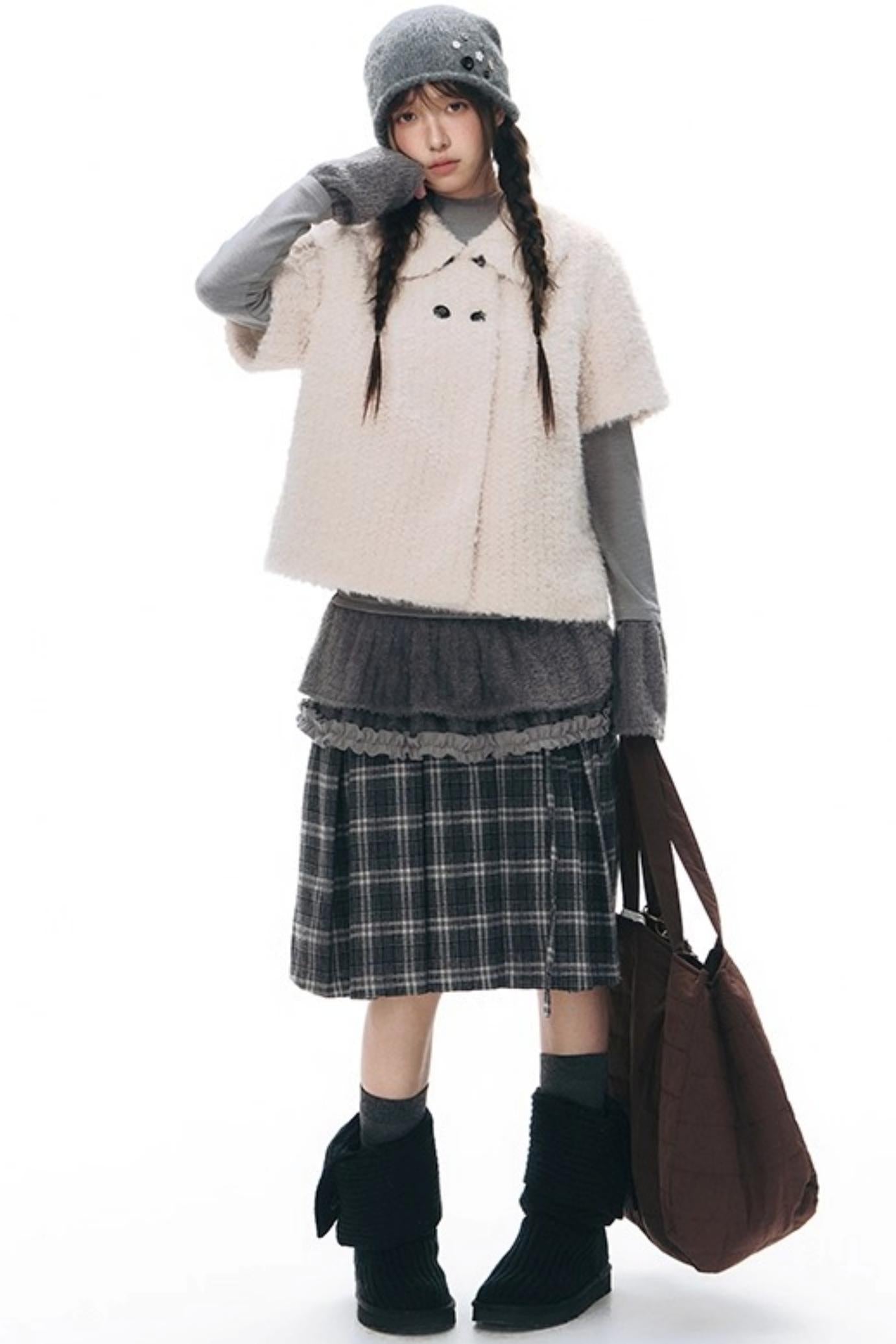 Lamb Wool Two-Piece Sweater Set-Up