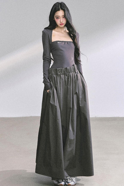 French Slimming Long Dress