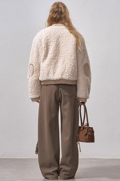 Lamb Wool Paisley Parka Jacket