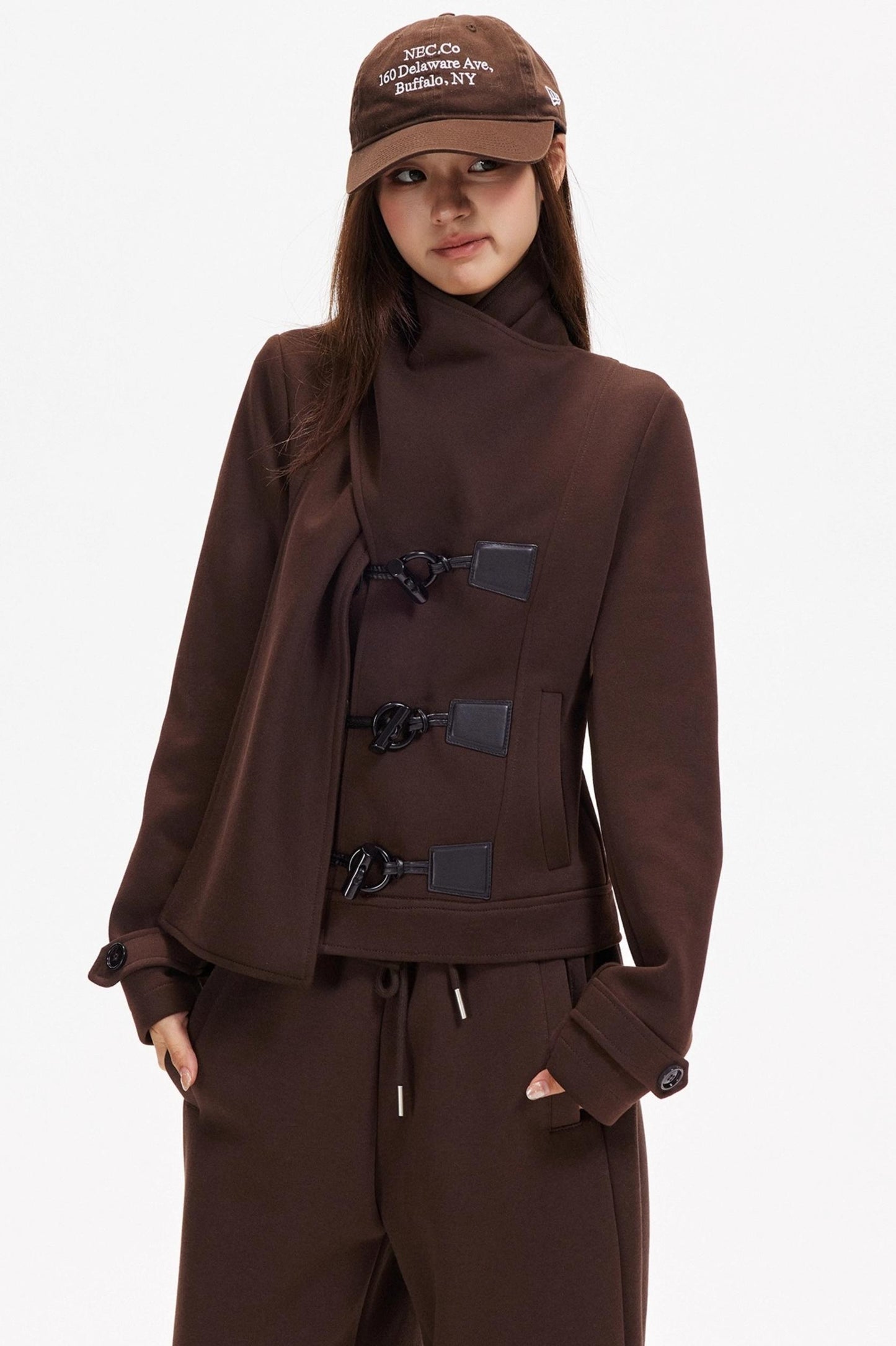 Retro Woolen Scarf Coat