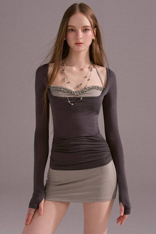 Hot Girl Lace Wrap Dress