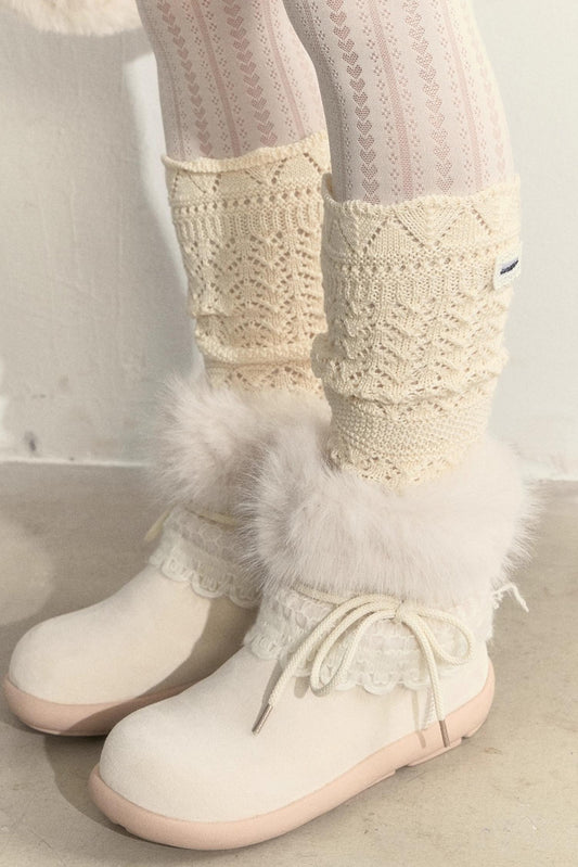 Vintage Crochet Woolen Socks