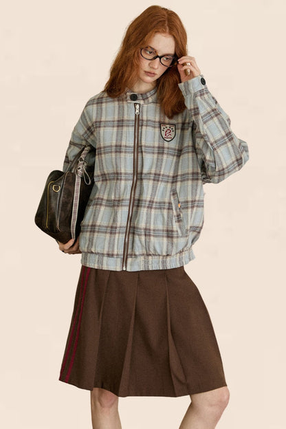 EZEK American Retro Hottie Slim Skirt Female Early Autumn Slim Pleated Skirt Short Skirt Modisch, lässig und vielseitig