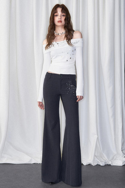 Retro Style Flared Pants