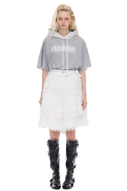 Lace Hooded Tee