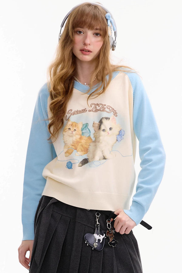 Autumn Knitted V-Neck Sweater