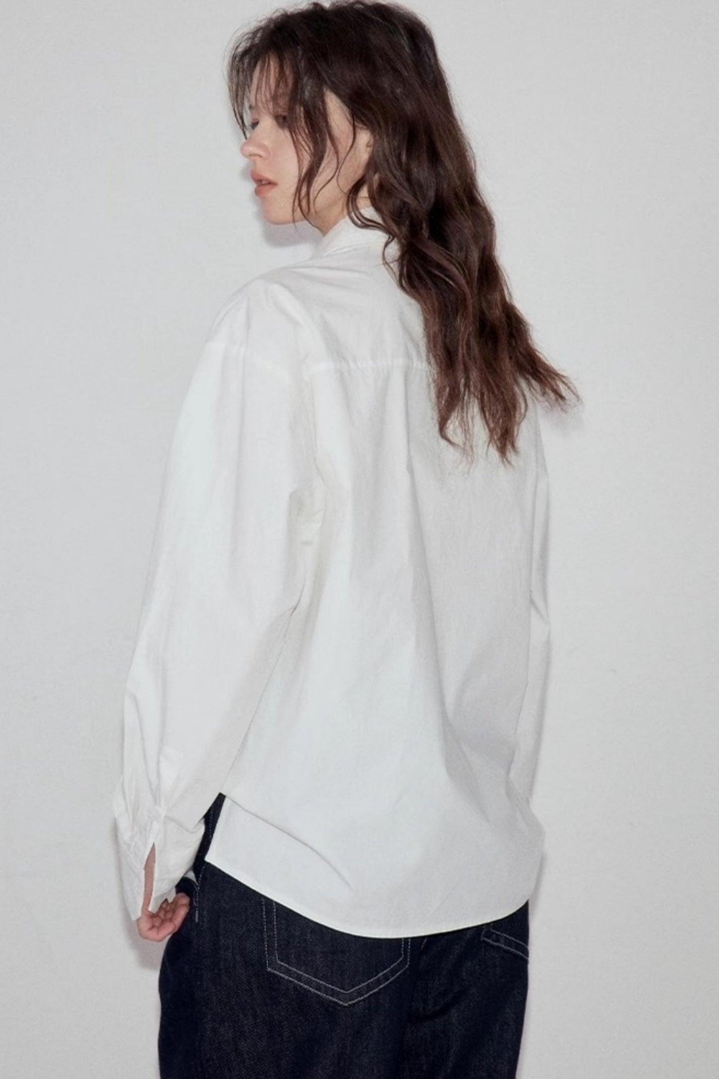 Cotton Peplum White Shirt