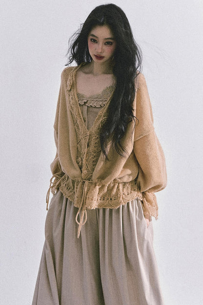 Korean Knit Cardigan & Top Set-Up