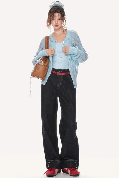 Autumn Loose Fit Cutout Knitwear