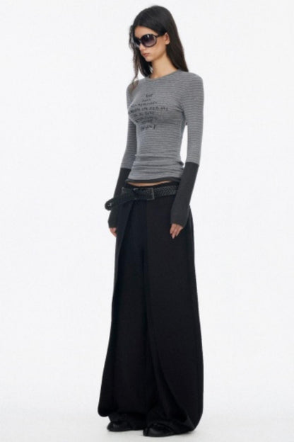 Layered Letter Print Top