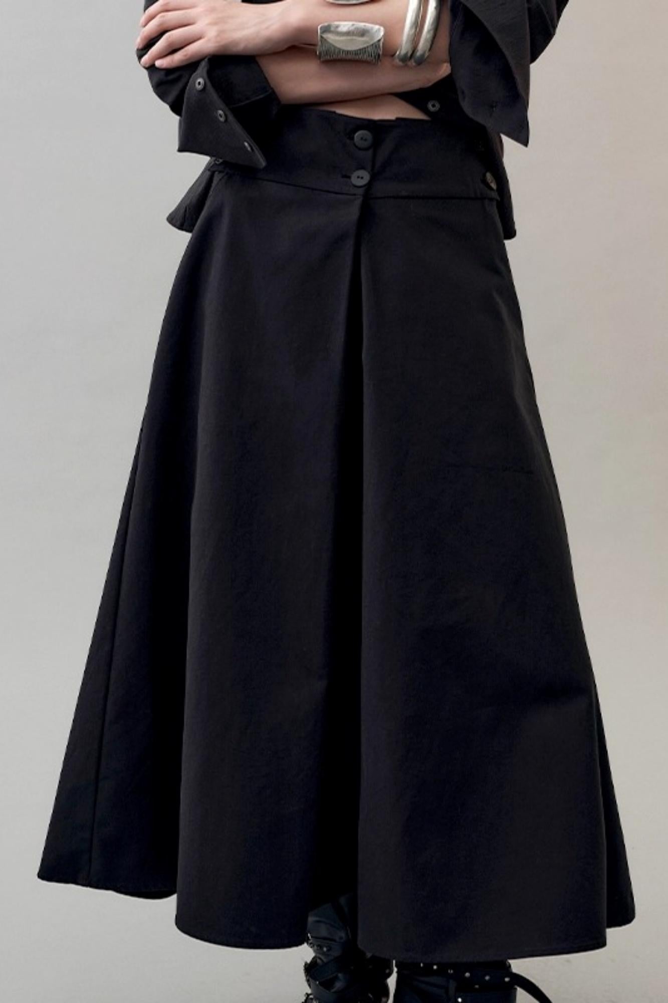 Chic Overlapping Waist Deconstructed Skirt