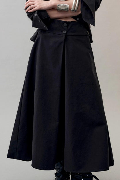 Chic Overlapping Waist Deconstructed Skirt