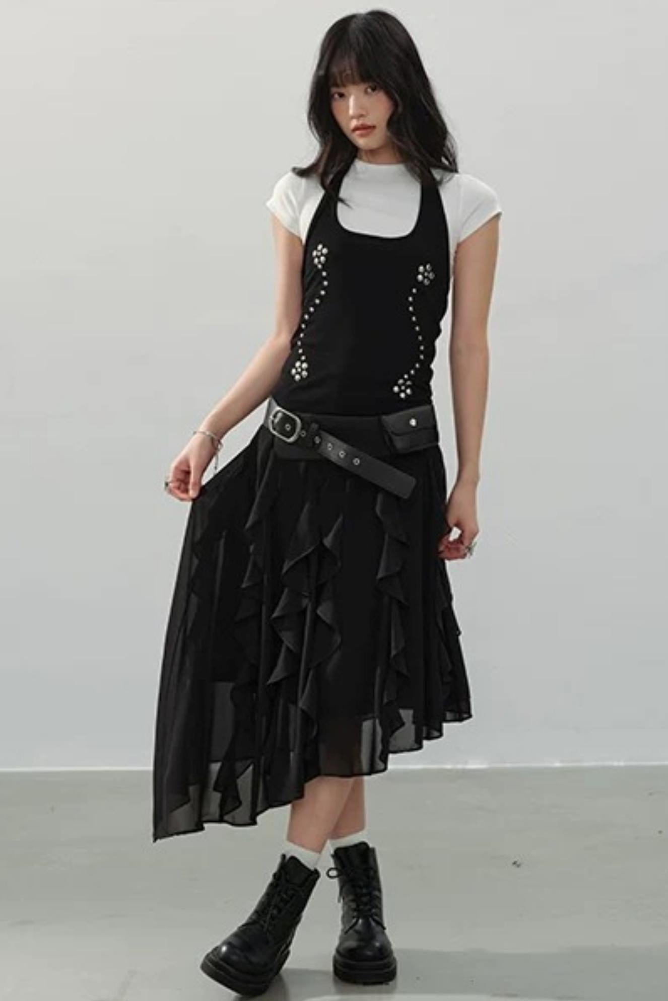 Black Swan Halter Top Set