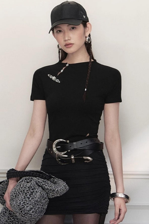 Ancient Rhyme Beads Blouse