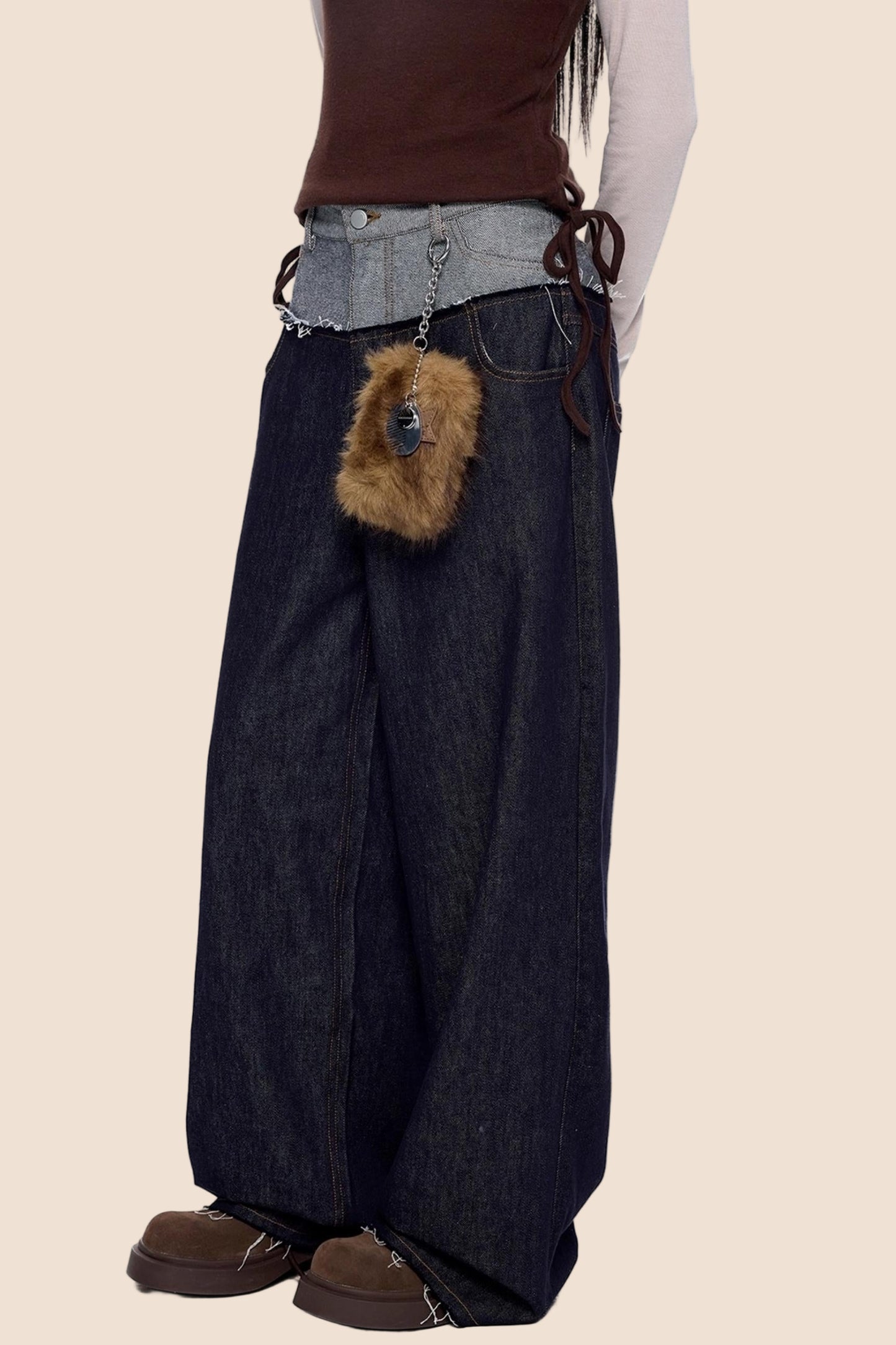 Retro Loose Denim Trousers