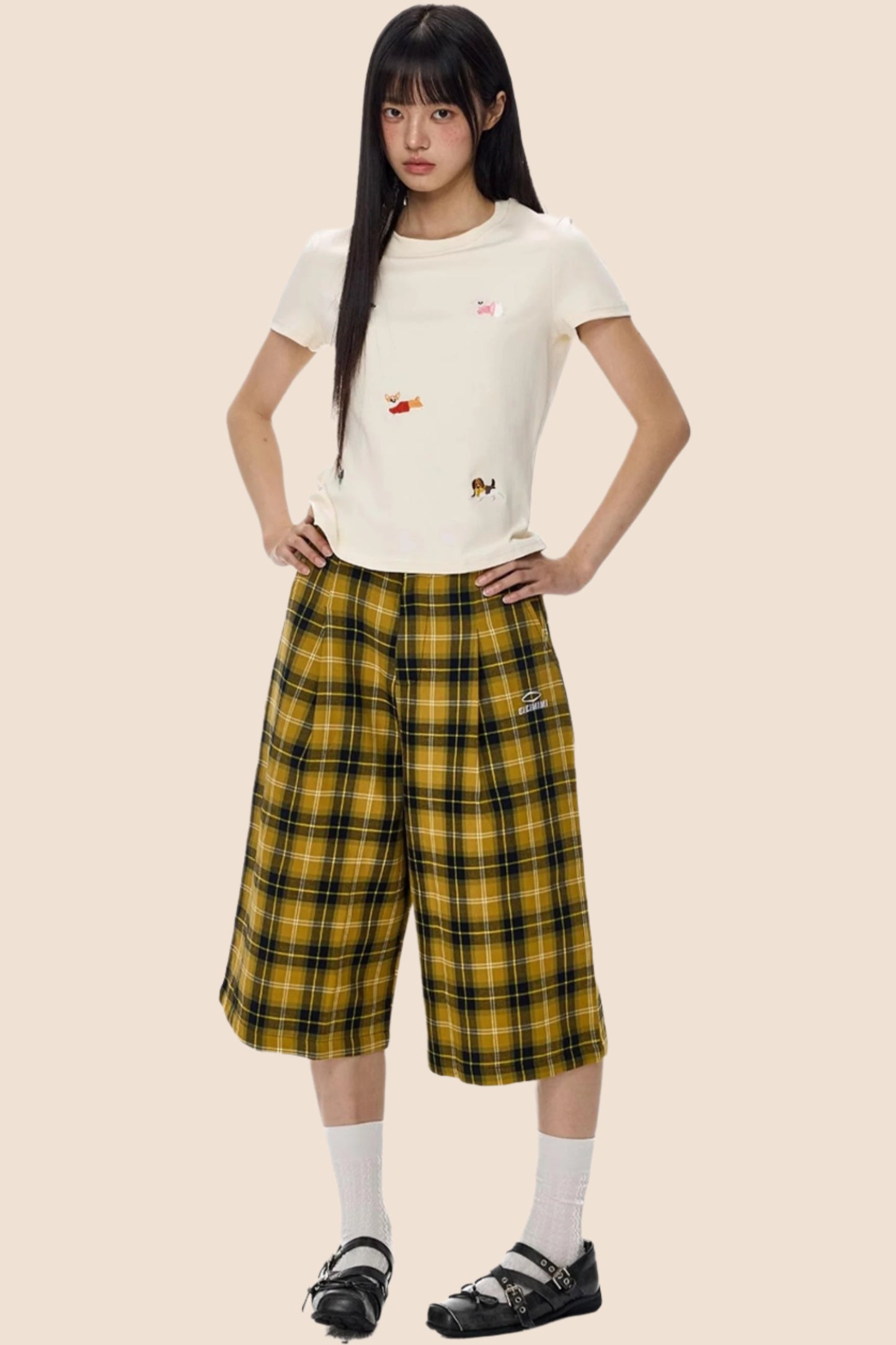 American Plaid Cropped Pants