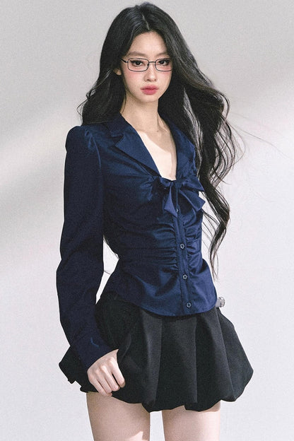 White Moonlight V-Neck Shirt