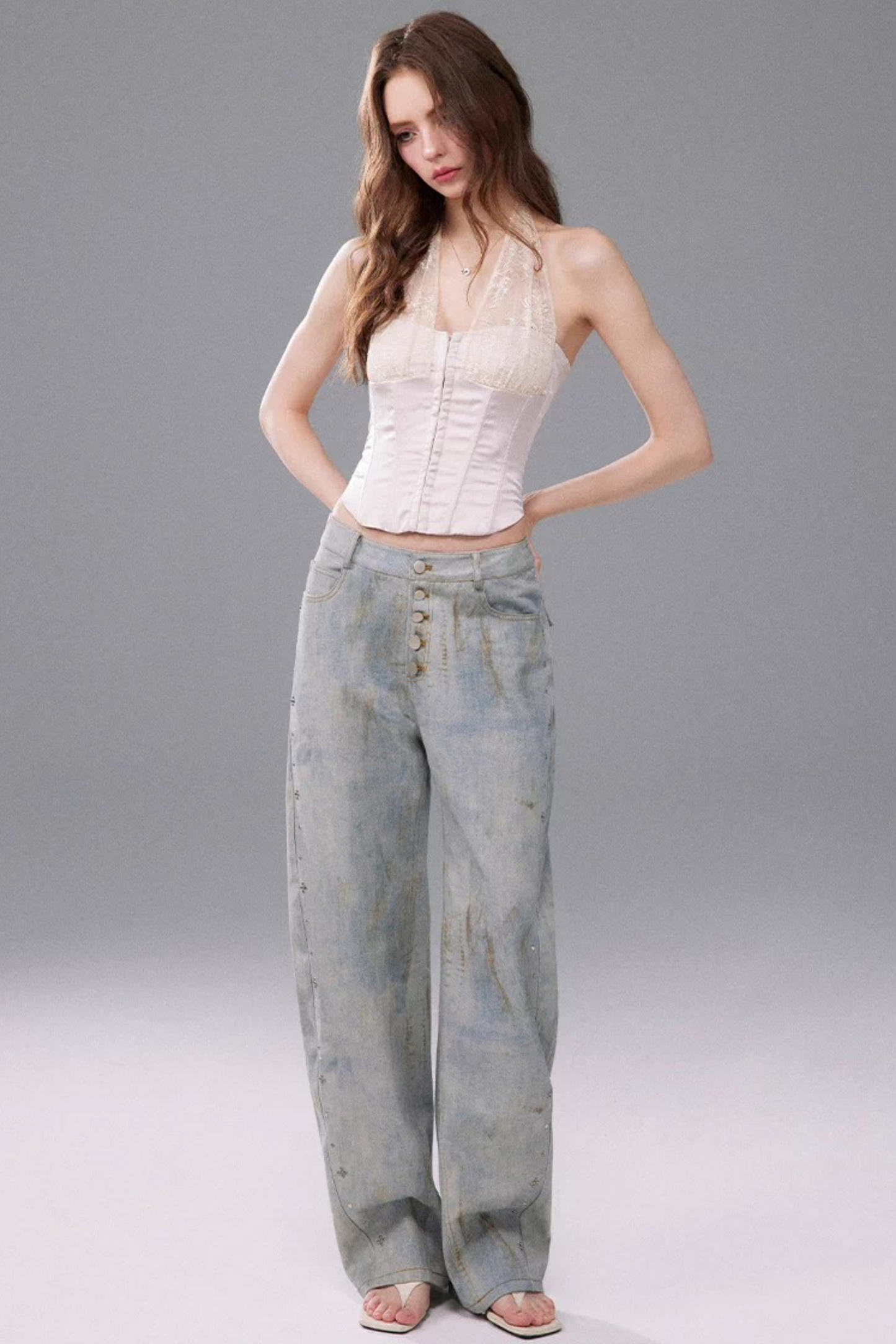 Halter Neck Fishbone Top